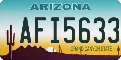 AZ license plate AFI5633