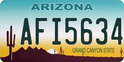 AZ license plate AFI5634