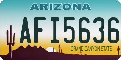 AZ license plate AFI5636