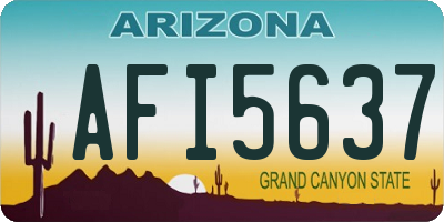 AZ license plate AFI5637