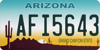 AZ license plate AFI5643
