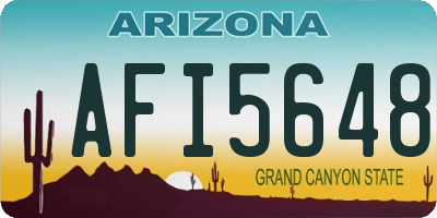 AZ license plate AFI5648