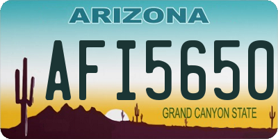 AZ license plate AFI5650