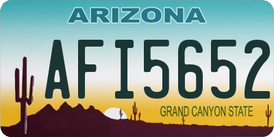 AZ license plate AFI5652