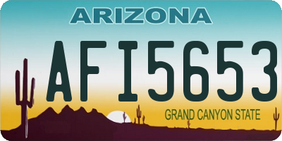 AZ license plate AFI5653