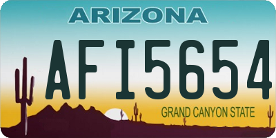 AZ license plate AFI5654