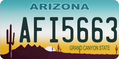 AZ license plate AFI5663