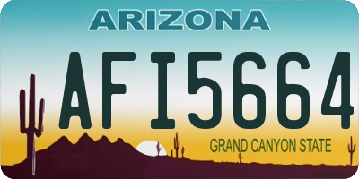AZ license plate AFI5664