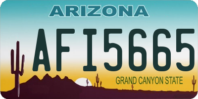 AZ license plate AFI5665