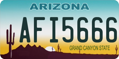 AZ license plate AFI5666