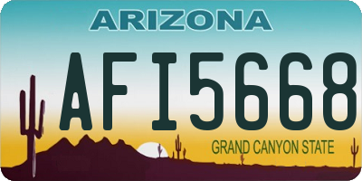 AZ license plate AFI5668