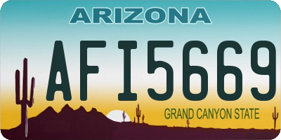 AZ license plate AFI5669