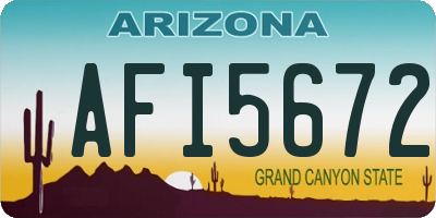 AZ license plate AFI5672