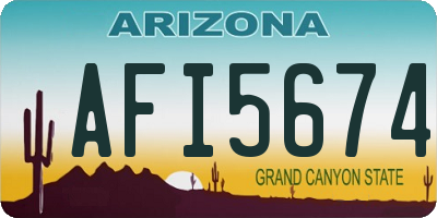 AZ license plate AFI5674
