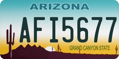AZ license plate AFI5677