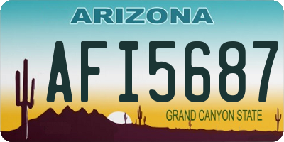 AZ license plate AFI5687