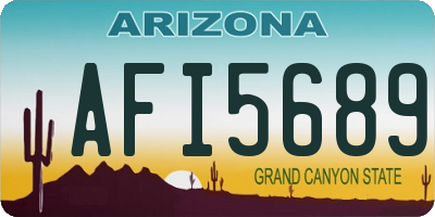 AZ license plate AFI5689