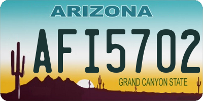 AZ license plate AFI5702
