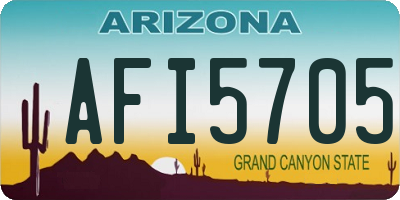AZ license plate AFI5705