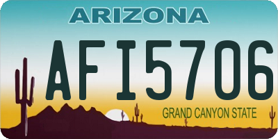 AZ license plate AFI5706