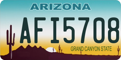AZ license plate AFI5708