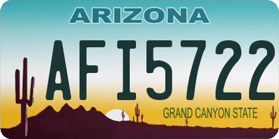 AZ license plate AFI5722