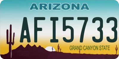 AZ license plate AFI5733