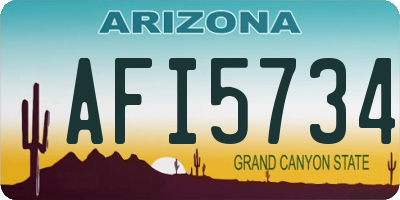 AZ license plate AFI5734