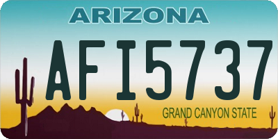 AZ license plate AFI5737