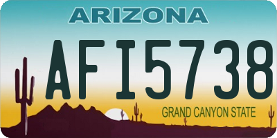 AZ license plate AFI5738
