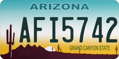 AZ license plate AFI5742