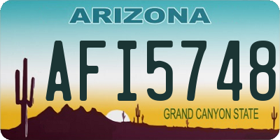 AZ license plate AFI5748