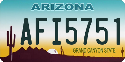 AZ license plate AFI5751