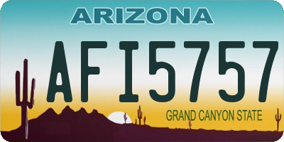 AZ license plate AFI5757