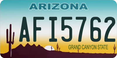 AZ license plate AFI5762