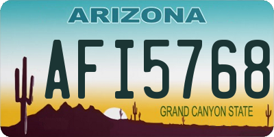 AZ license plate AFI5768