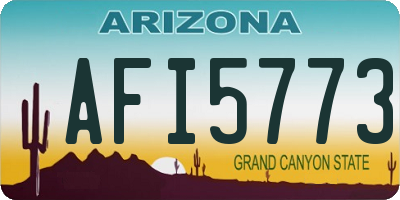 AZ license plate AFI5773