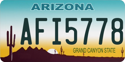 AZ license plate AFI5778