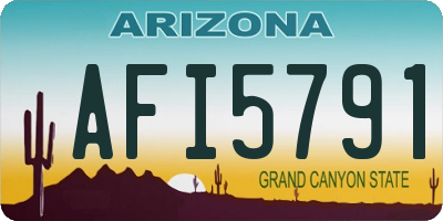 AZ license plate AFI5791