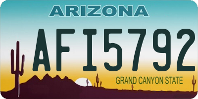 AZ license plate AFI5792