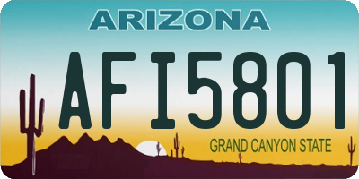 AZ license plate AFI5801