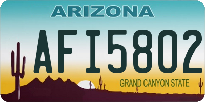 AZ license plate AFI5802