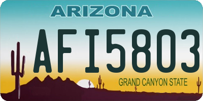 AZ license plate AFI5803