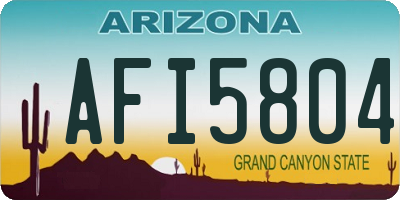 AZ license plate AFI5804