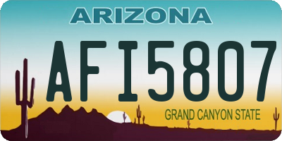 AZ license plate AFI5807