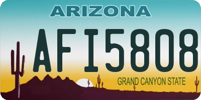 AZ license plate AFI5808