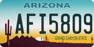 AZ license plate AFI5809