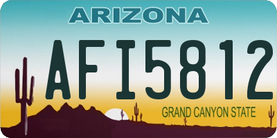 AZ license plate AFI5812