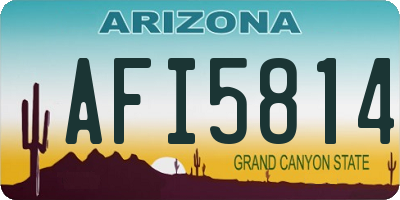 AZ license plate AFI5814