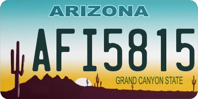 AZ license plate AFI5815